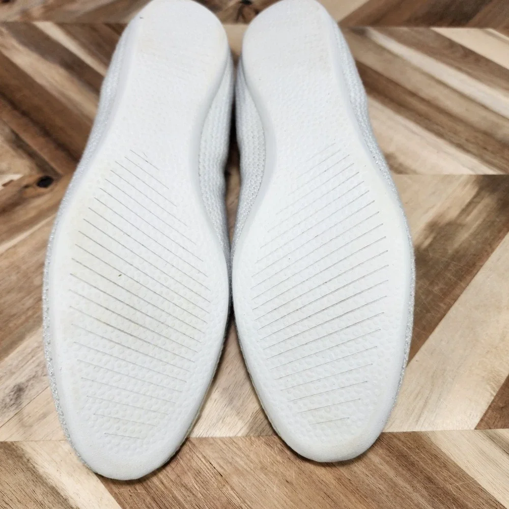 Allbirds Tree Breezers Womens Size 8.5 Natural White Knit Ballet Flats Shoes